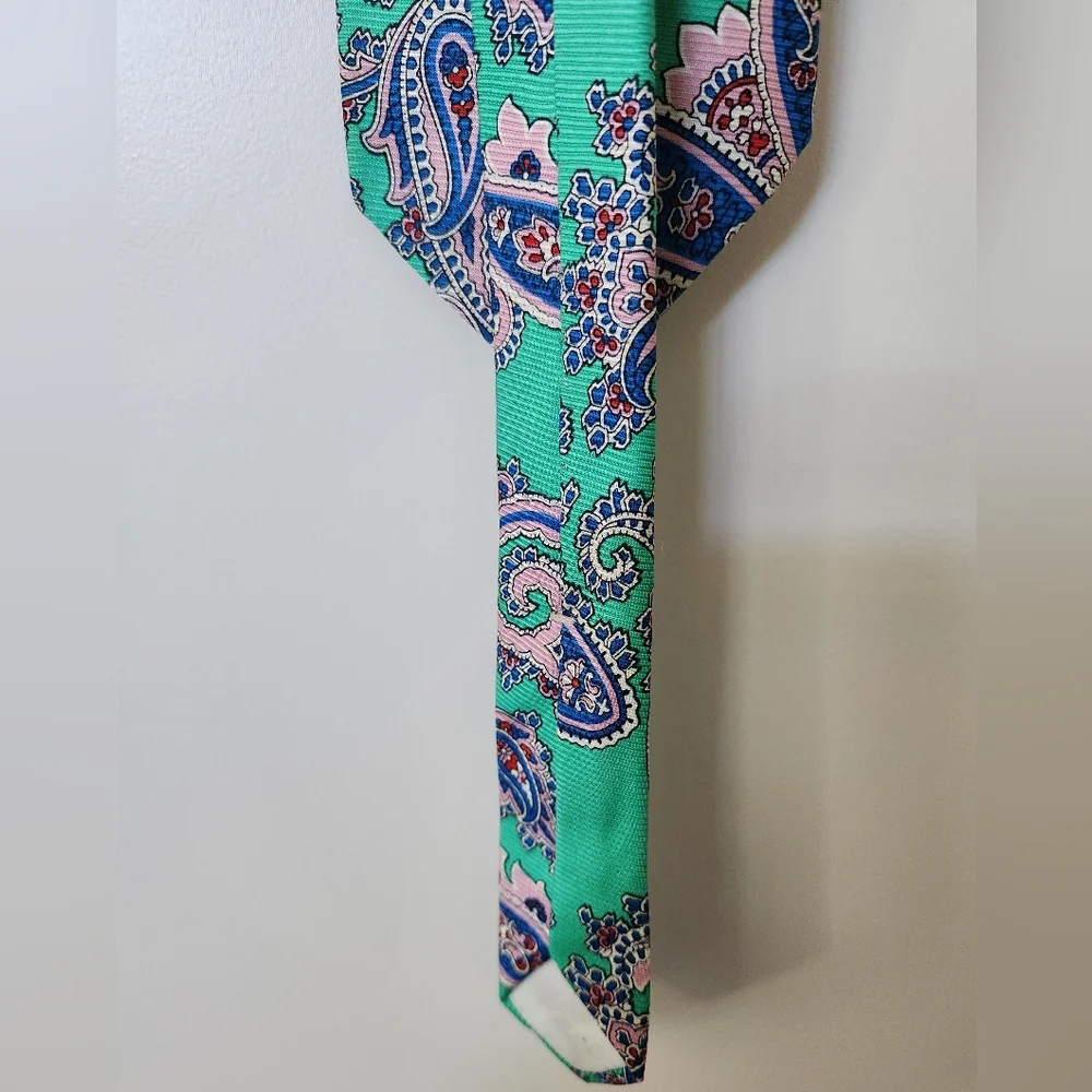 Vintage Chaps Ralph Lauren Paisley Tie - Handbag Twilly Scarf